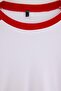 Kırmızı Ekru Renk Bloklu Reglan Kol Beyzbol Örme T-Shirt TWOAW27TS00123 - 7