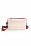 Women's Shoulder Strap Cosmetic Bag Makeup Organizer Travel Bag Beige 18X11,5X7 cm - 5