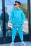 Boy's Scuba Unlimited Double Stripe Hooded Raglan Sleeve Diving Fabric Tracksuit Set Esf7024