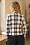 Women's Light Blue Double Breasted Collar Tweed Crop Jacket ARM-24K001014 - 2