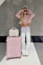 32*25*16 Easy-To-Carry Cosmetic Suitcase White