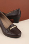 Genuine Leather Comfortable Classic Heeled Shoes Vdt.71 Brown - 6