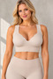 Seamless Front Agrafted Gathering Bra Ergonomic Wide Strap Comfort Bra - 5