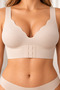 Seamless Front Agrafted Gathering Bra Ergonomic Wide Strap Comfort Bra - 3