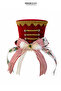 Christmas Ornament Lead Soldier Themed Top Hat Red 40 cm