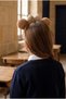Gingham Piece Bowknot Eared Crown Light Brown