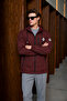 Men's Premium Comfort Lined Burgundy Raincoat & Windbreaker - 2