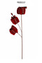 Christmas Ornament Velvet 3-Piece Gift Package Branch Red 59 cm - 3