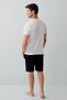 Men's Single Jersey Shorts Set White - 4