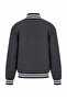 Buttoned a Print 3 Thread College Smoked Boys' Sweatshirt 8088 - 3