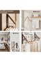 Retractable Wall Mounted Clothes Drying Rack,Foldable Aluminum Laundry Hanger for Closet and Balcony,Walnut Oak Finish - 6