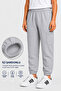 3-Pack Unisex Orange-Black-Grey Children's Sweatpants with Fleece Inside and Elastic Legs - 3
