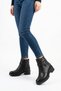Orbuh zippered women's genuine leather boots black leather - 6