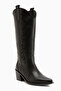 Hero Black Embroidered Cowboy Women's Boots - 2