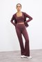 Stretch Fabric Airtech Flare Fit High Waist Waist-Hugging Sports Pants C9192Ax26Au