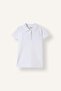 100% Cotton Regular Fit Basic Short Sleeve Polo White T-Shirt Girls I0427A620Au - 6