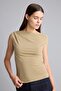 Slim Fit One-Shoulder Crepe Short Sleeve T-Shirt H3885Ax26Sm - 3