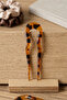 Brown Barrette Leopard Pattern Women's Hair Bun Clip - 2