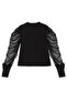 Black Tulle Girl's Turtleneck Blouse Skirt Set - 6