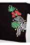 Floral Zebra Girl's T-Shirt Tights Set - 5