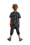 Car Boy's Black Summer T-Shirt Capri Shorts Set - 2