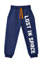 Boys' Winter Planet Patterned Cotton Navy Blue Long Sleeve 2-Piece Tracksuit Set 5-10 Years Old - 7