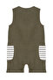 Baby Boy Green Muslin Jumpsuit - 4