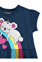 Koala Cotton Combed Girl's Summer Navy Blue Dress - 6