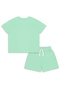 Mint Oversize T-Shirt Shorts Set Kids Unisex 100% Cotton - 4