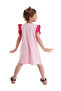 Pink Butterfly Girls' Summer Ruffle Dress - 2