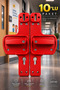 Barrier Gate Handle for Schools, Kindergartens, and Educational Facilities |   Child Safe |   Unbreakable Abs |   Red |   10-Pack
