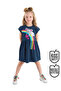 Koala Cotton Combed Girl's Summer Navy Blue Dress