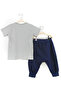 Zipper Dino Boys Summer T-Shirt Capri Shorts Set - 4