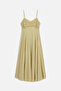 Tight Detailed Strap Dress Pastel Yellow - 2