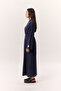 Oversize Long Casual Dress Navy Blue - 6