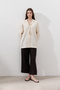 Linen Shirt with Wide Sleeves Vanilla - 5