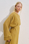 Linen Mixed Wide Sleeve Dress Safran - 7