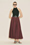 Zeya Piecewise Skirt Burgundy - 4
