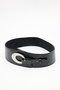 Wide Buckle Waist Belt Black - 7