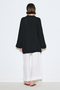 Muslin Wide Sleeve Kimono Black - 6