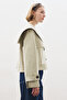 Wide Collar Gabardine Jacket Soft Green - 7