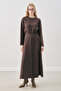 Anvelop Classic Dress with Skirt Brown - 2