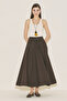 Kup Detailled Flared Skirt Brown - 5