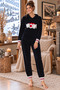 Velvet Wow Pop Art Women's Home Set - Black - 2
