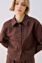 Utility Pocketed Short Shirt Brown - 3
