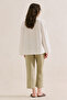 Poplin Wide Sleeves V-Neck Shirt Ecru - 5