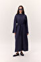 Oversize Long Casual Dress Navy Blue