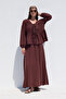 Wide Cut Muslin Skirt Burgundy - 5