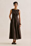 Linen Dress in Brown - 5