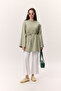 Oversize Tshirt with Tie Detail Green - 5